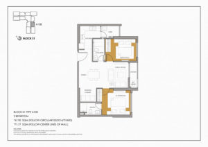 Thiết kế căn 2 phòng ngủ S1 chung cư Seasons Avenue A108