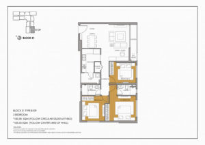 Thiết kế căn 3 phòng ngủ S1 dự án Seasons Avenue b109
