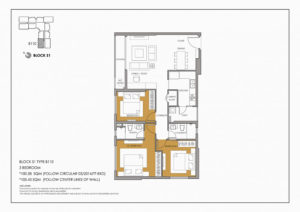 Thiết kế căn 3 phòng ngủ S1 dự án Seasons Avenue b110